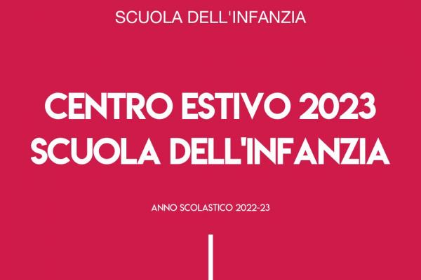 2022 23 Centro Estivo Scuola Infanzia 600x400