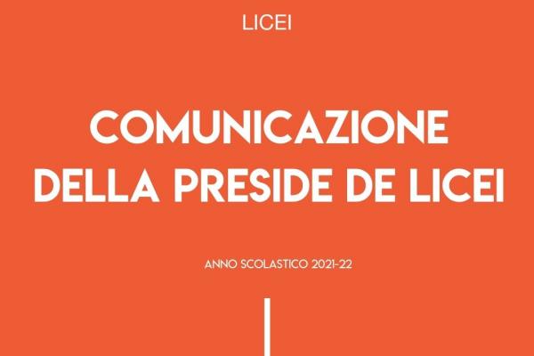 Comunicazione Della Preside 2021 22 600x400