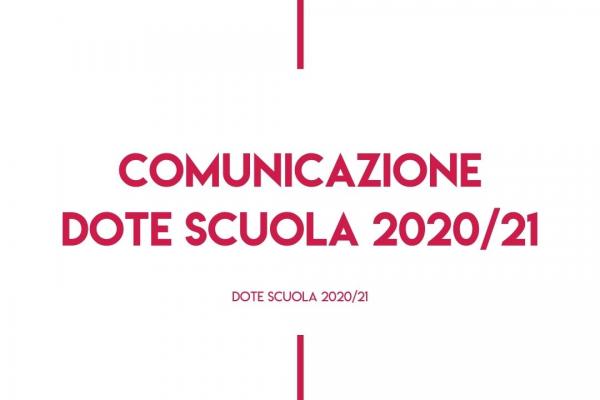 Comunicazione Dote Scuola 2020 21 600x400