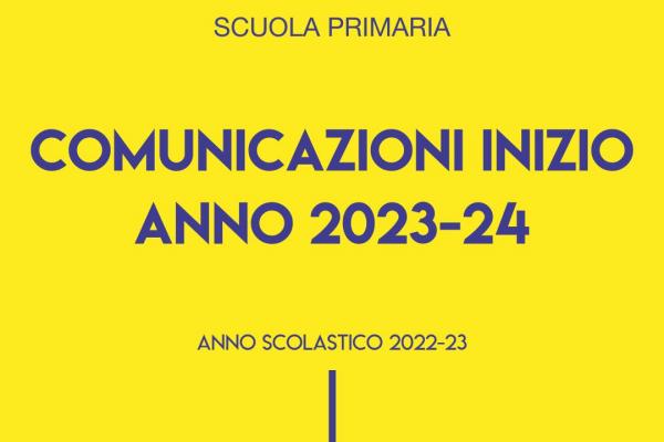 2022 23 Primaria Comunicazioni Inizio Anno 600x400