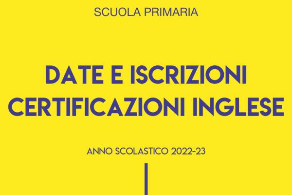 2022 23 Primaria Date Iscrizioni Inglese Certificazioni 600x400