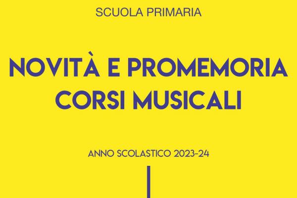 2023 24 Primaria Corsi Musica Novità 600x400
