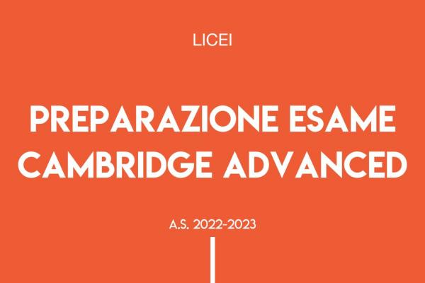 2022 23 Licei Cambridge Advanced Preparazione 600x400