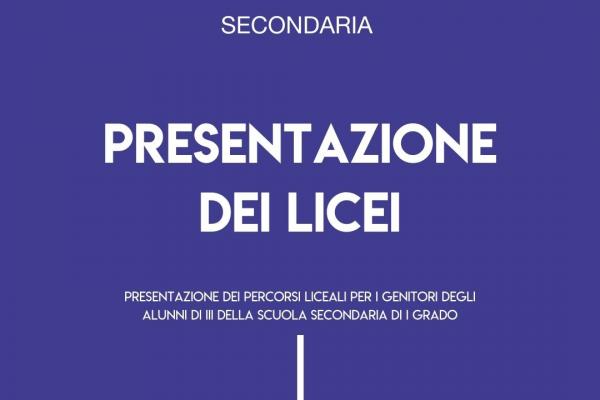 Presentazione Licei Secondaria  600x400