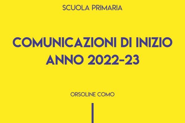 Inizio Anno Orsoline 2022 23 Primaria 600x400